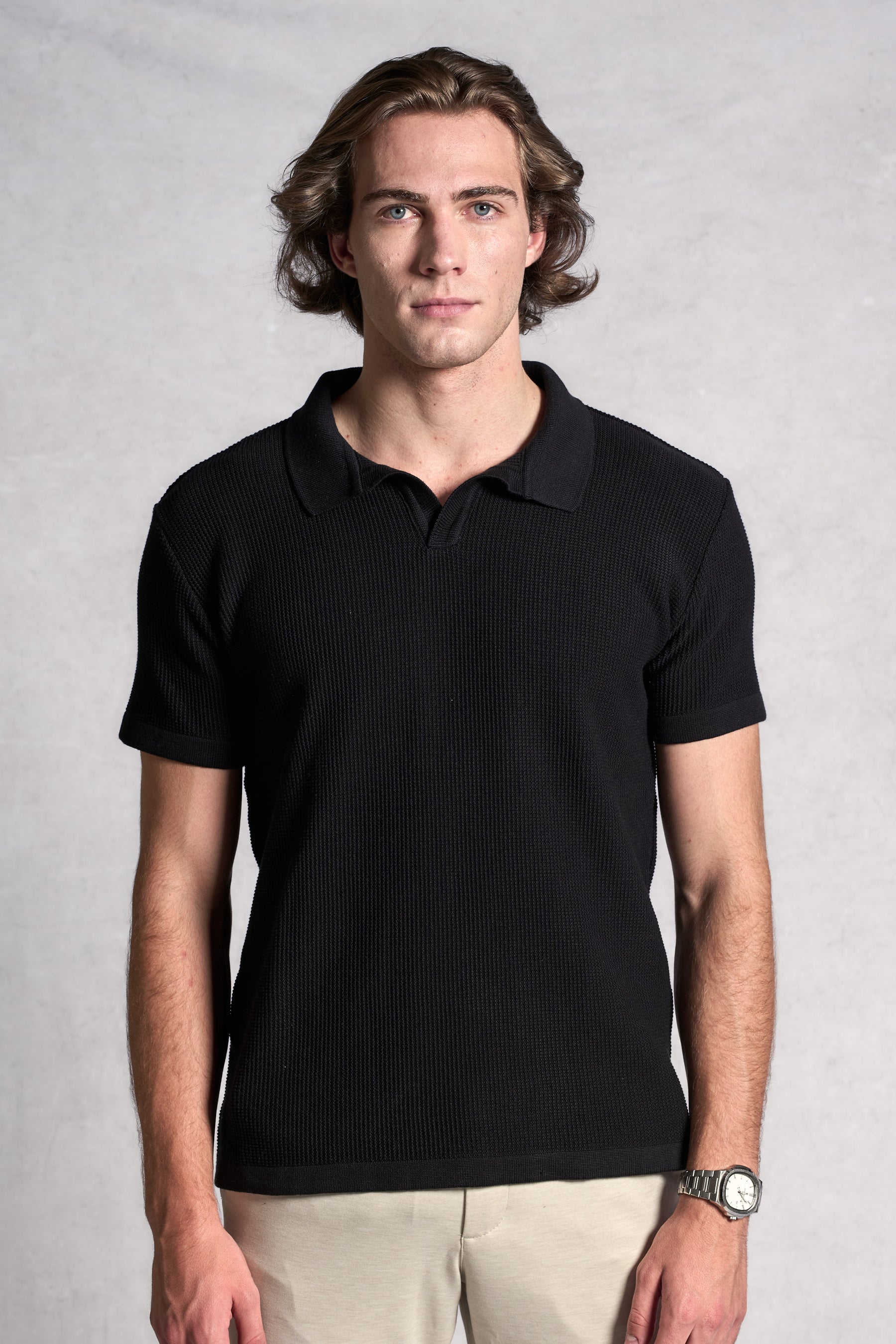 Polo Tricot Texturizada