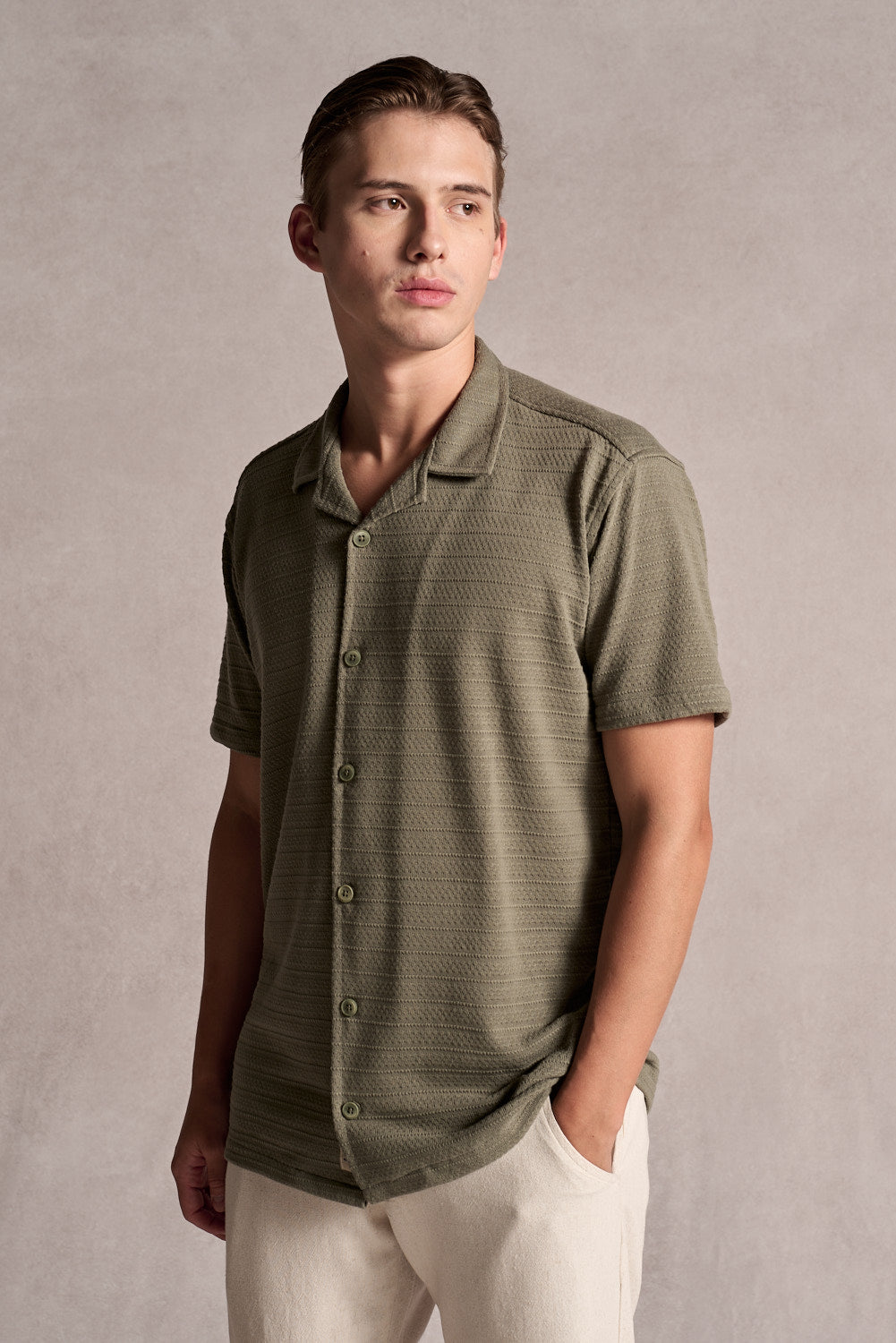 Camisa Jacquard MC