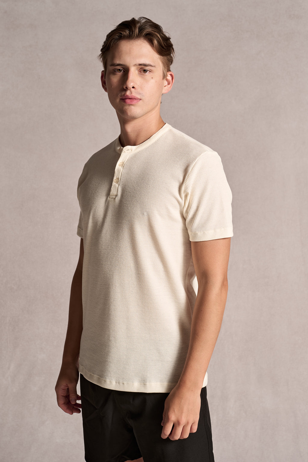 Camiseta Henley Texture