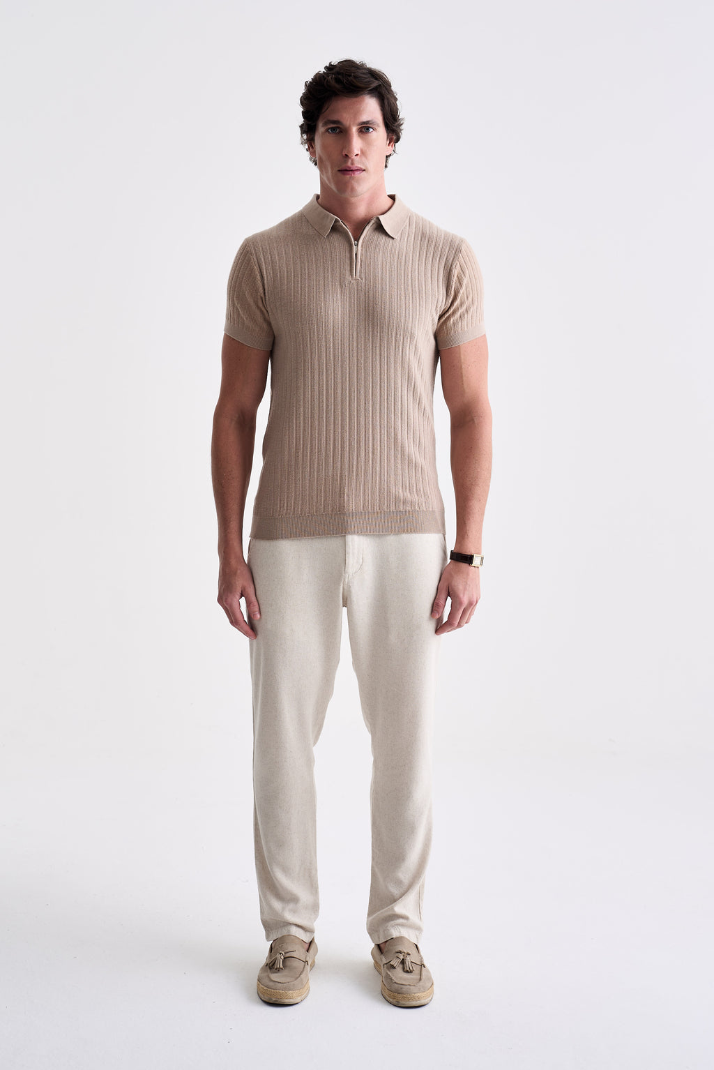 Polo Tricot Zíper Texturizada - Ankor Design