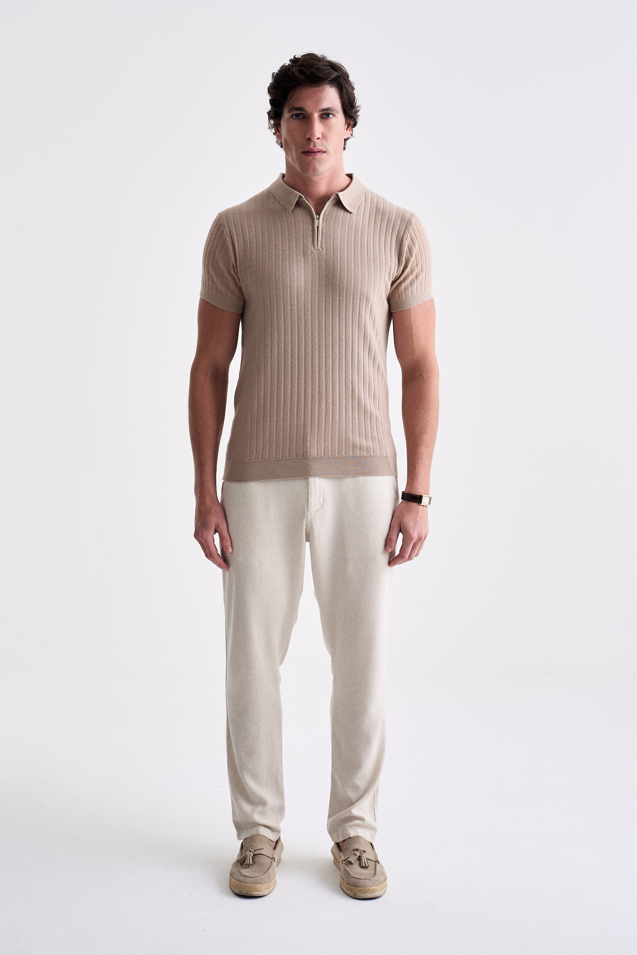 Polo Tricot Zíper Texturizada - Ankor Design