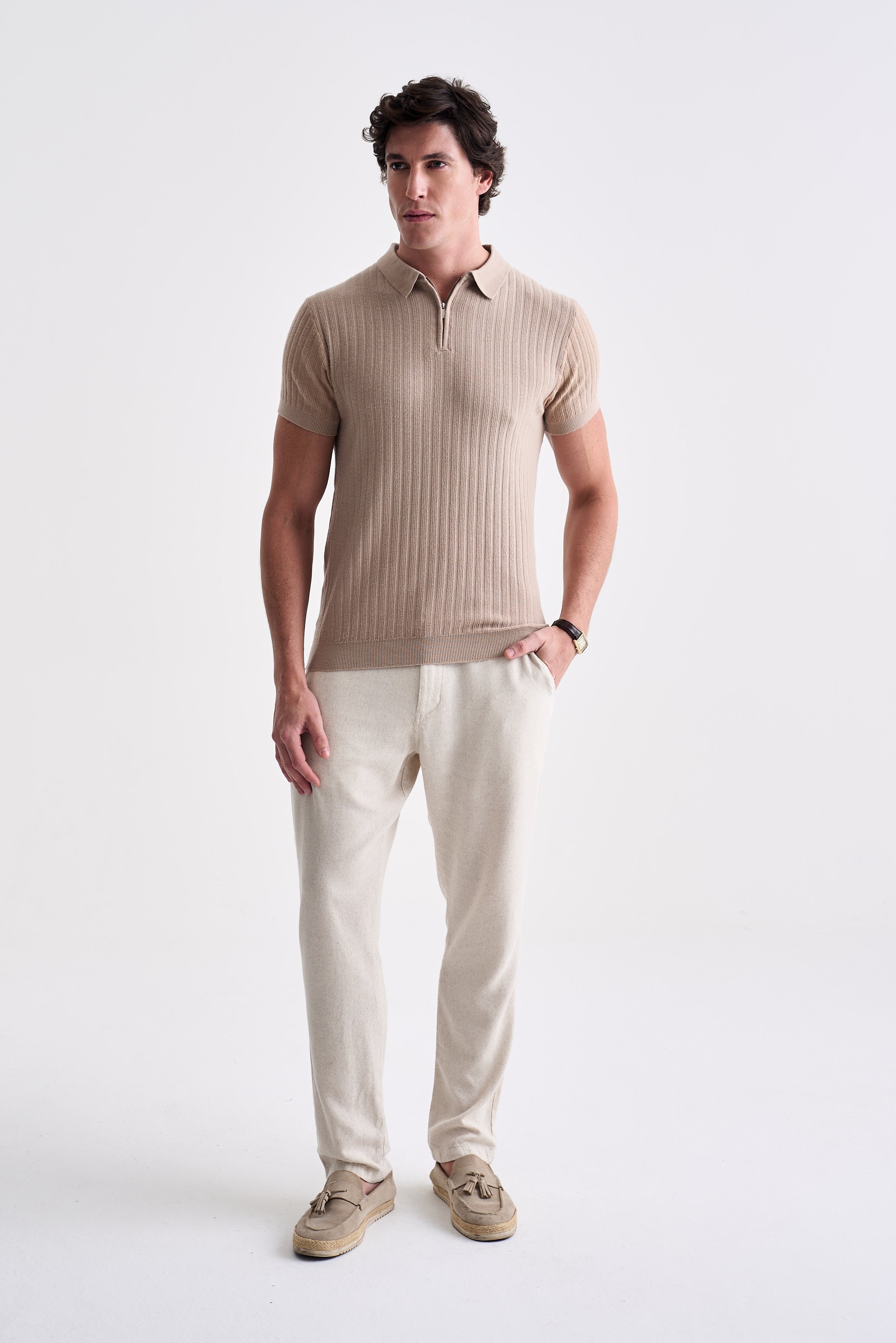 Polo Tricot Zíper Texturizada - Ankor Design