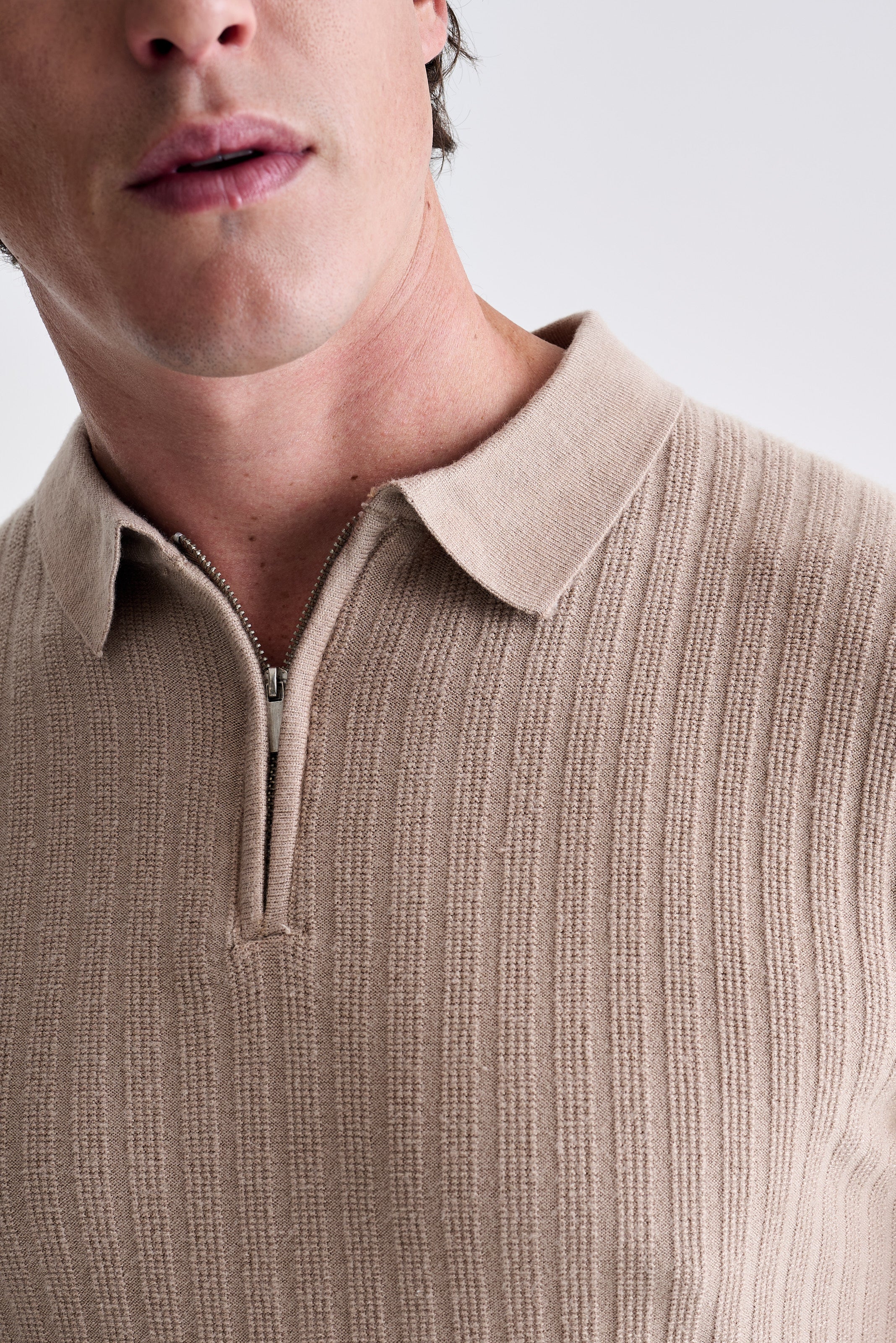 Polo Tricot Zíper Texturizada - Ankor Design