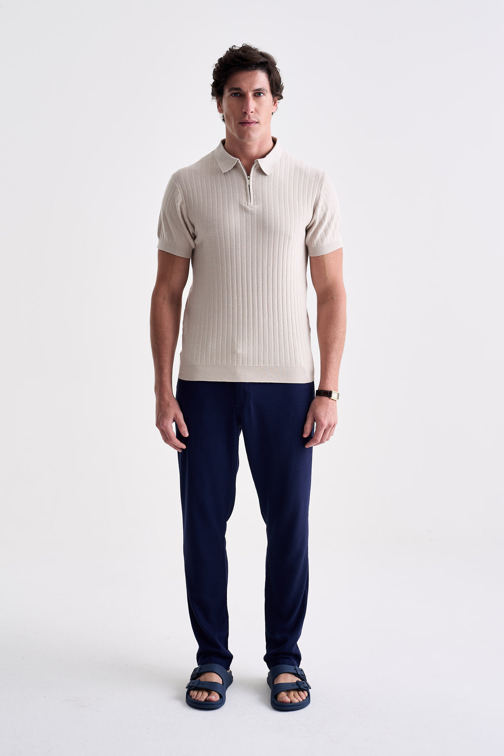 Polo Tricot Zíper Texturizada - Ankor Design