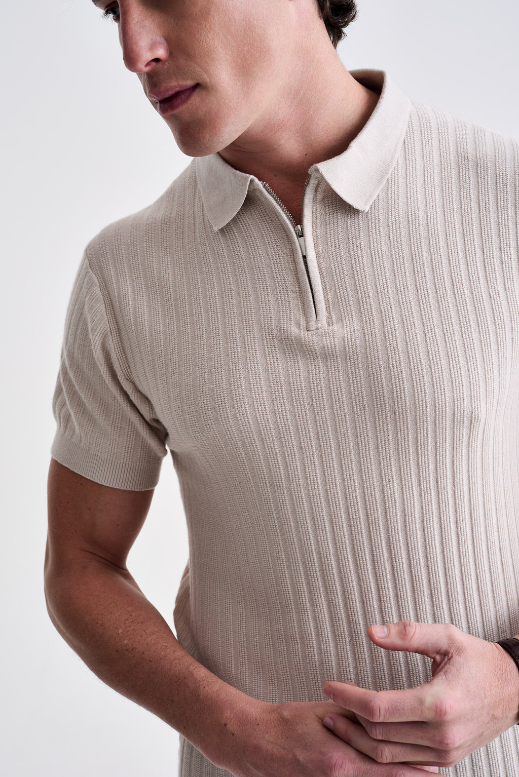 Polo Tricot Zíper Texturizada - Ankor Design
