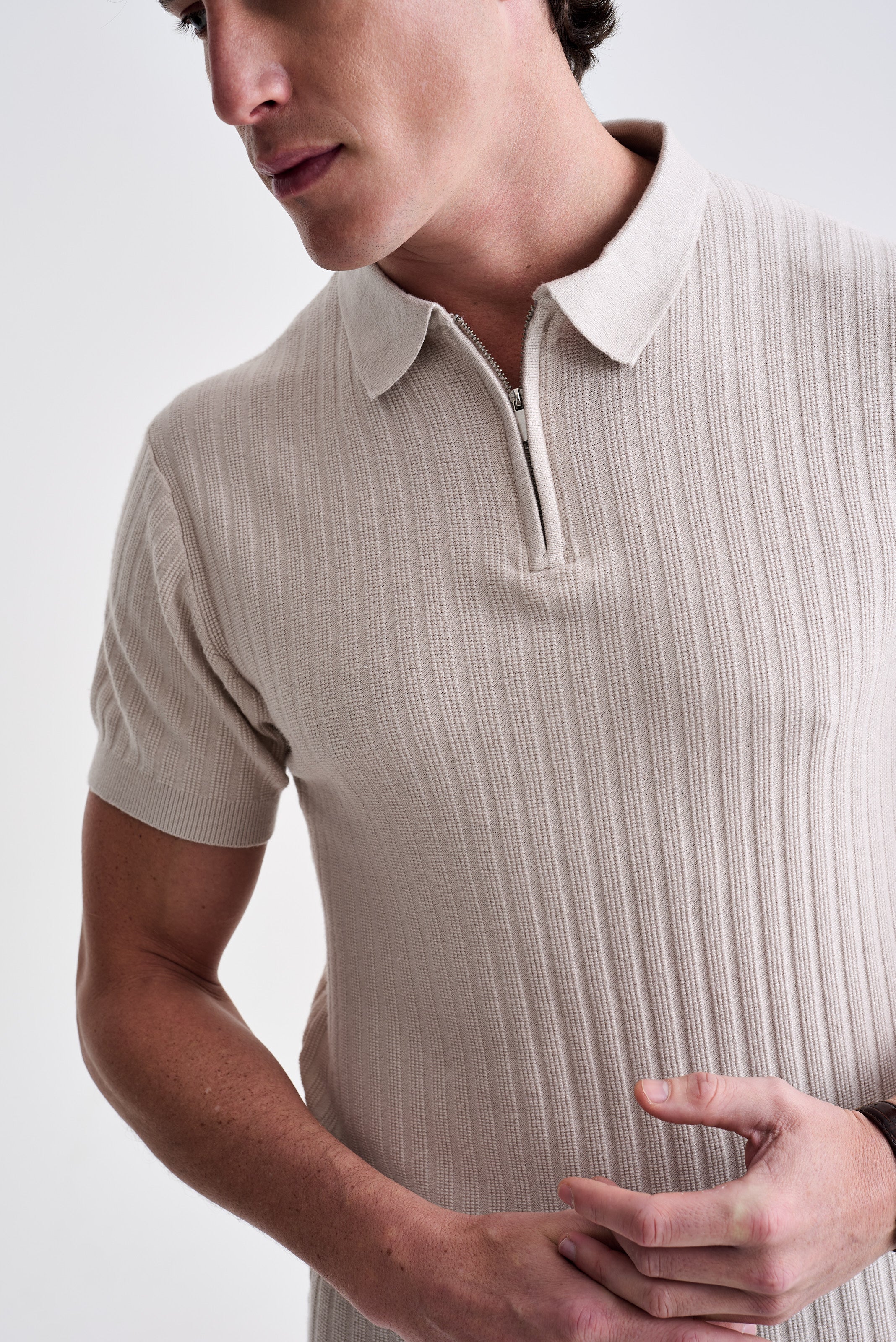 Polo Tricot Zíper Texturizada - Ankor Design