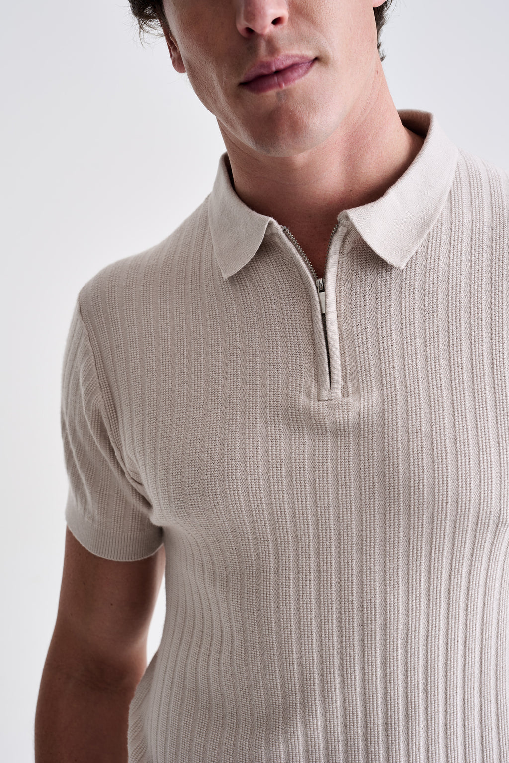 Polo Tricot Zíper Texturizada - Ankor Design