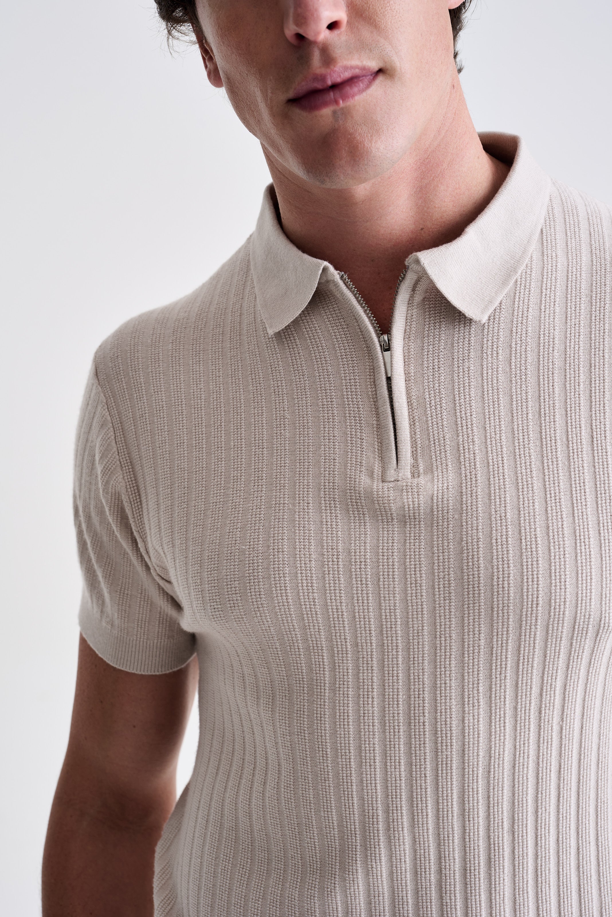 Polo Tricot Zíper Texturizada - Ankor Design