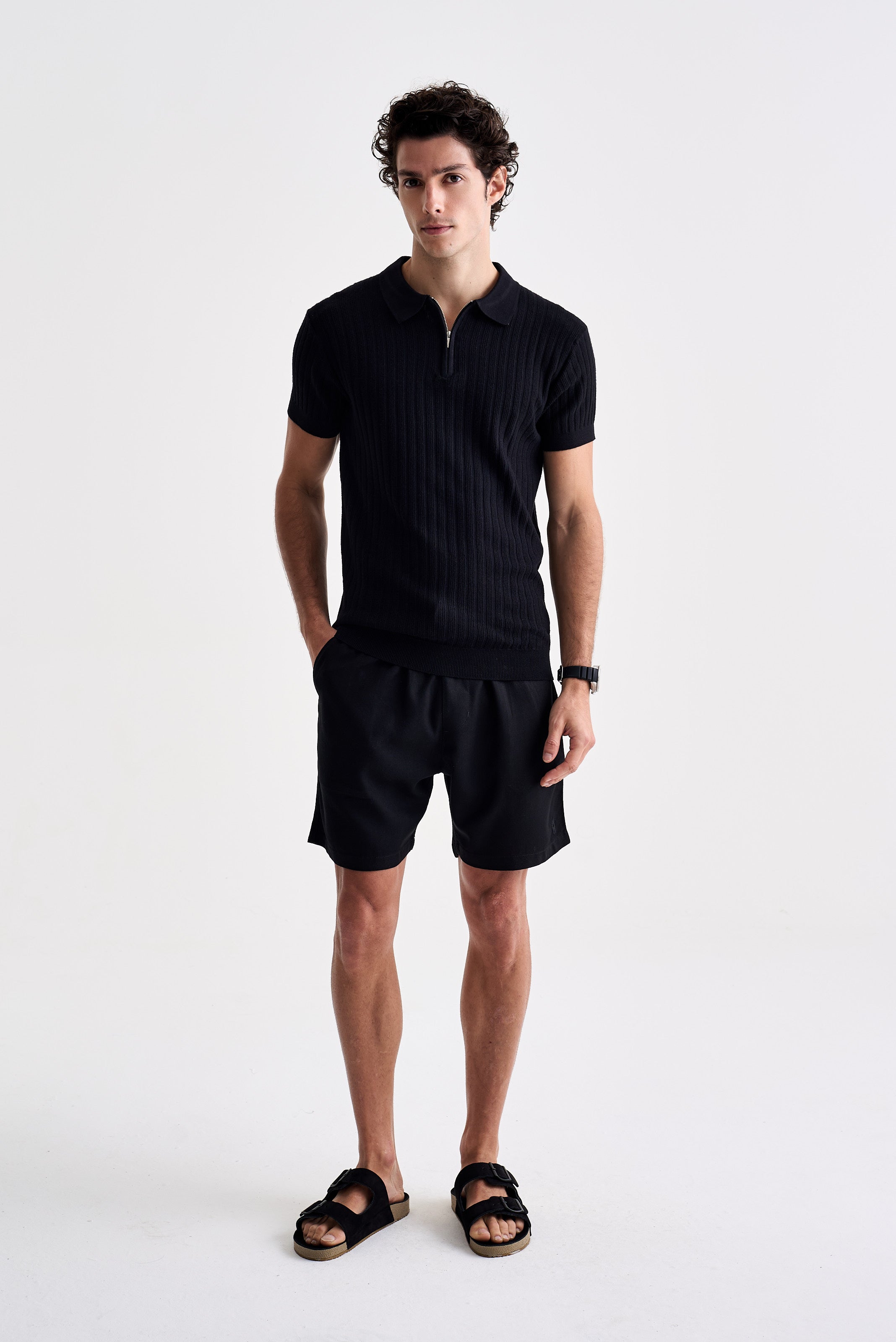 Polo Tricot Zíper Texturizada - Ankor Design