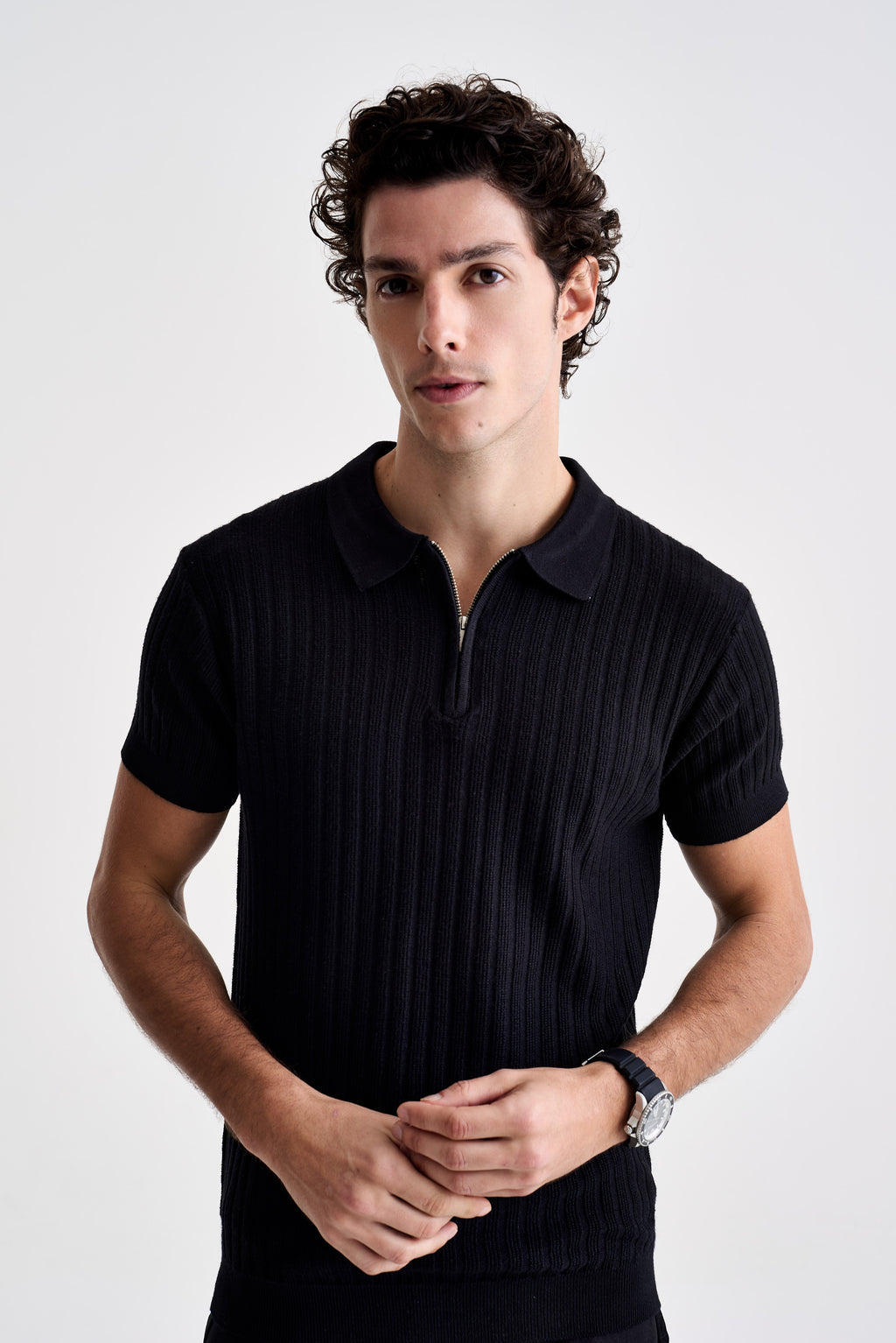 Polo Tricot Zíper Texturizada - Ankor Design