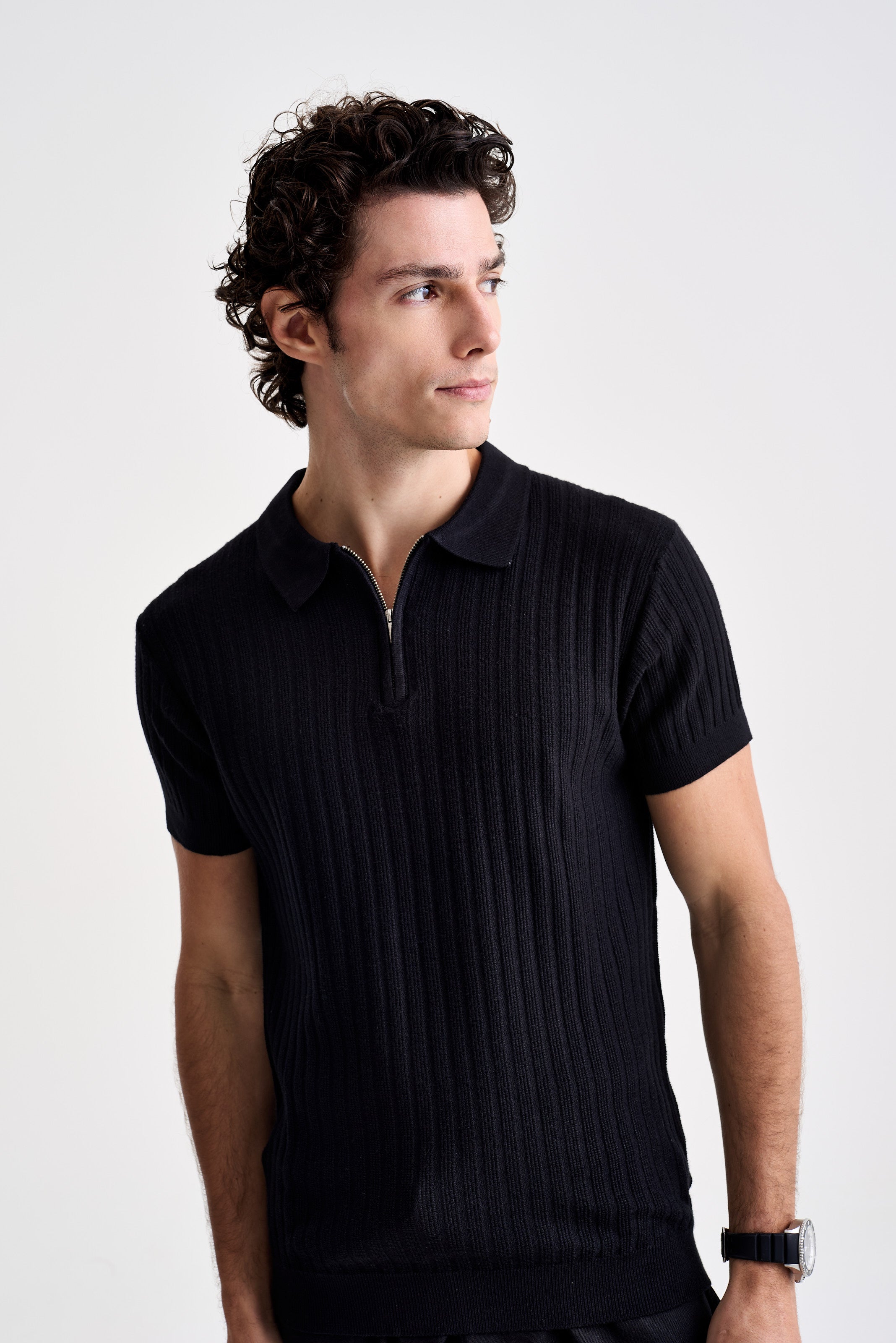 Polo Tricot Zíper Texturizada - Ankor Design