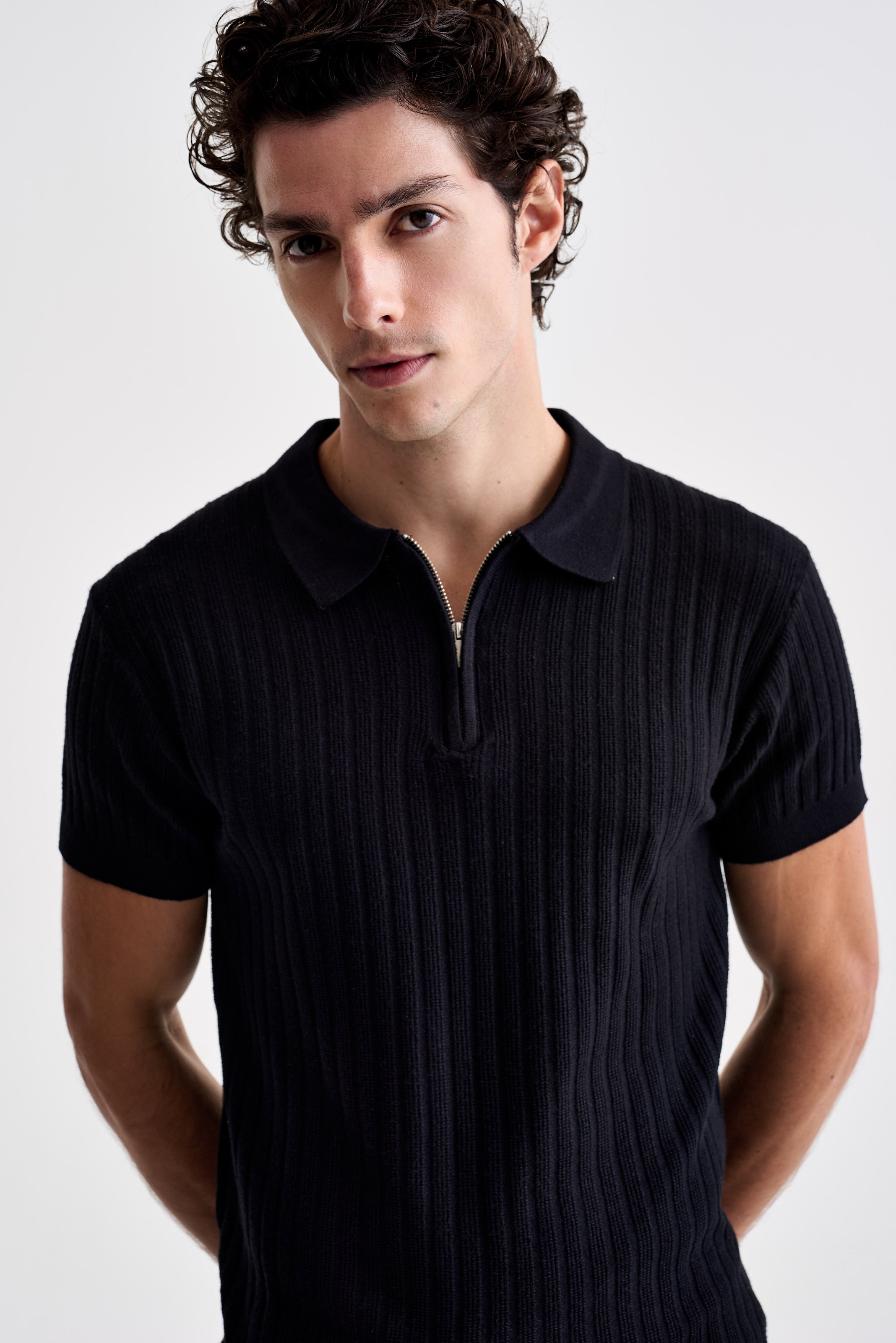 Polo Tricot Zíper Texturizada - Ankor Design