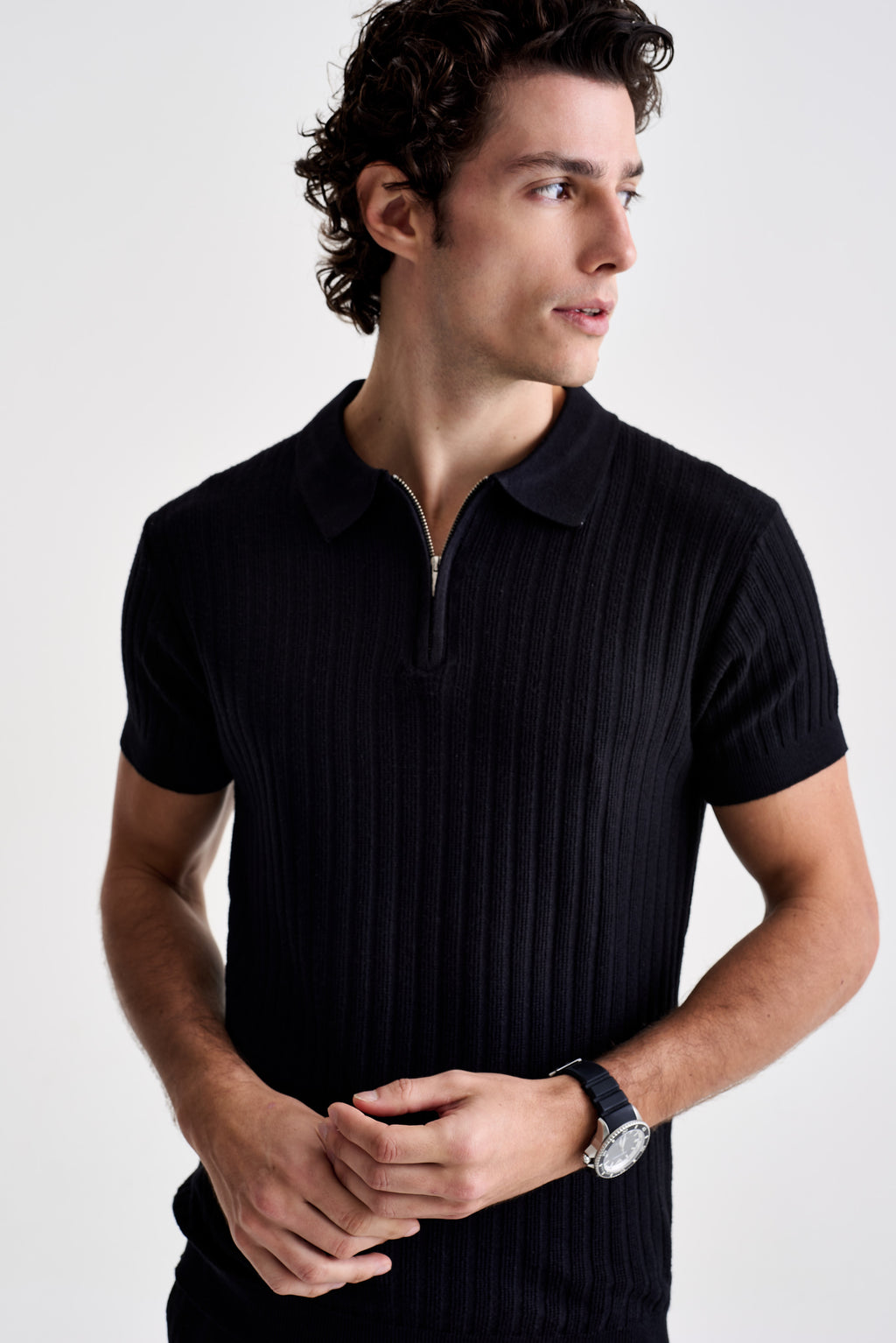 Polo Tricot Zíper Texturizada - Ankor Design