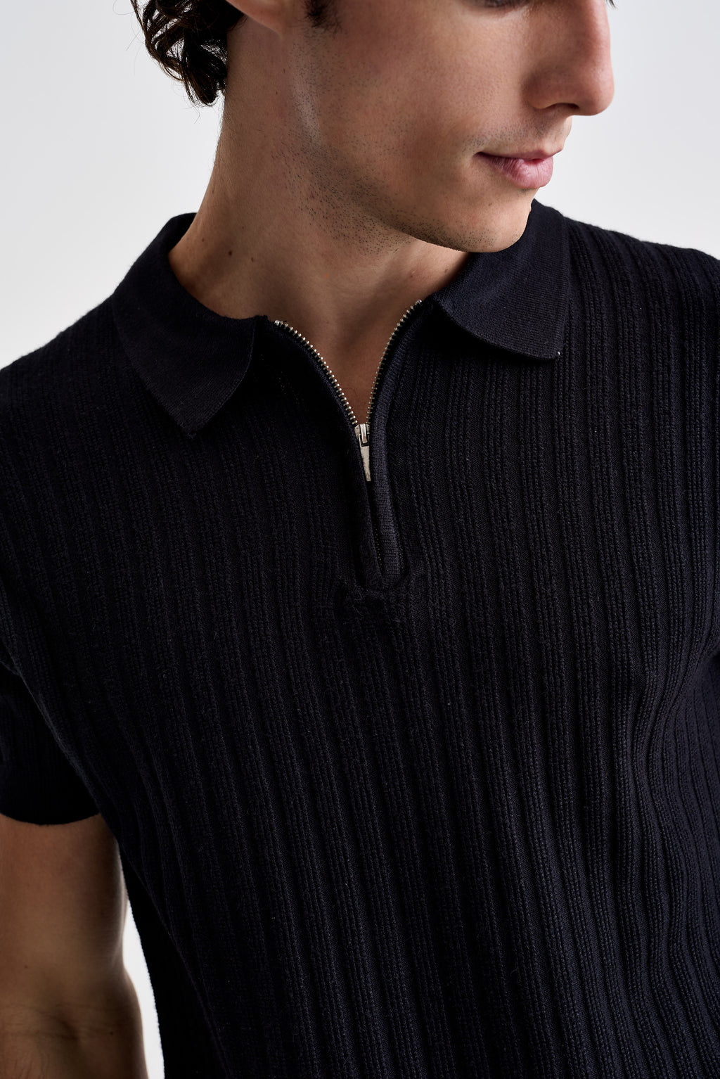 Polo Tricot Zíper Texturizada - Ankor Design