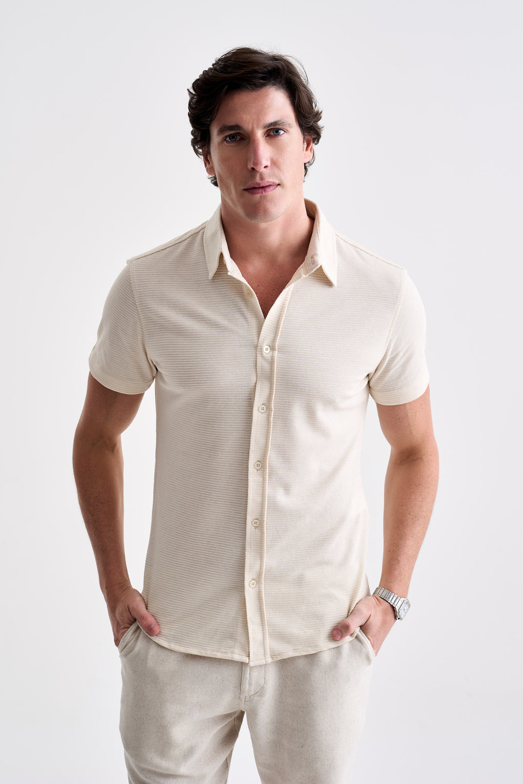 Camisa Micro Texture MC - Ankor Design