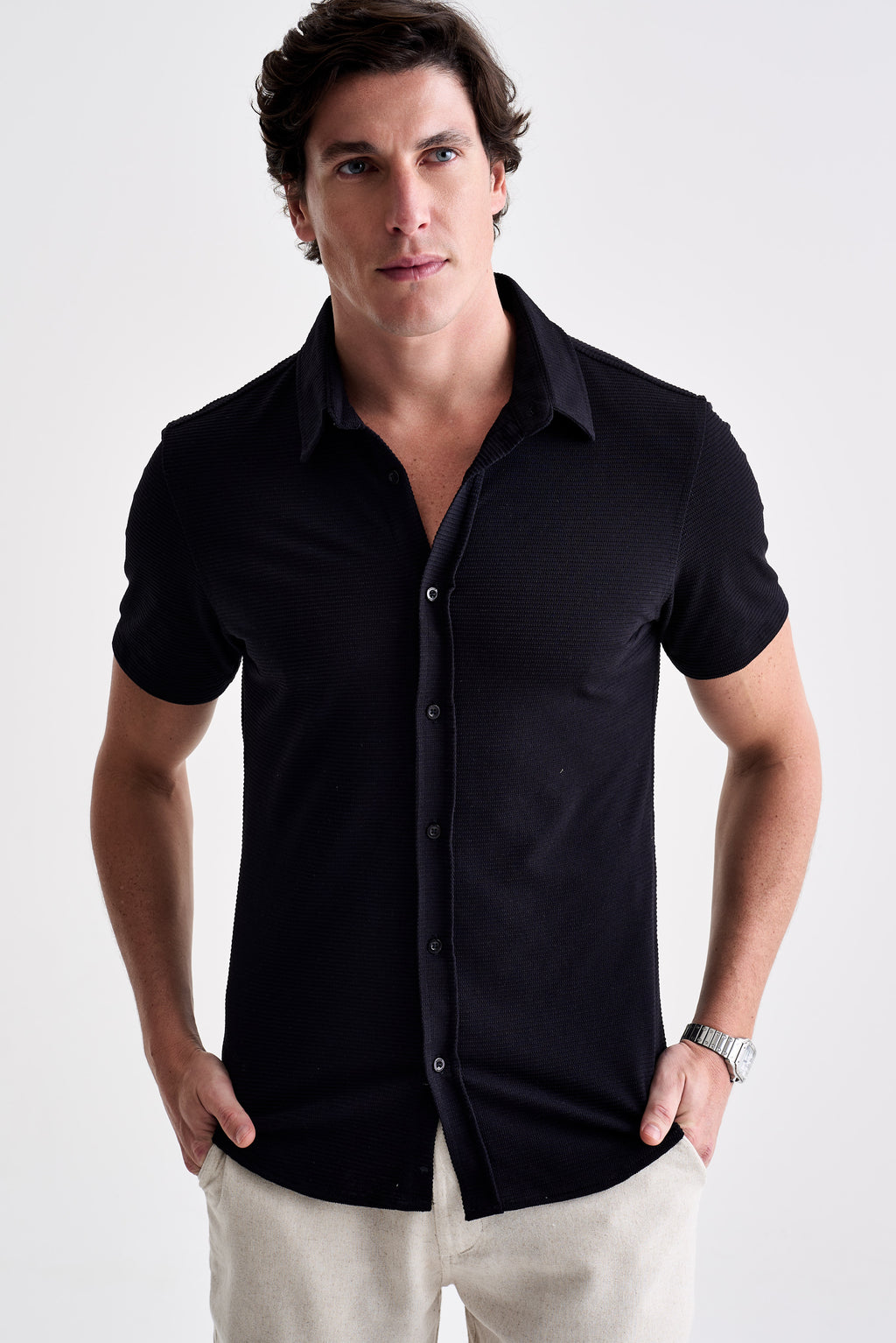 Camisa Micro Texture MC - Ankor Design