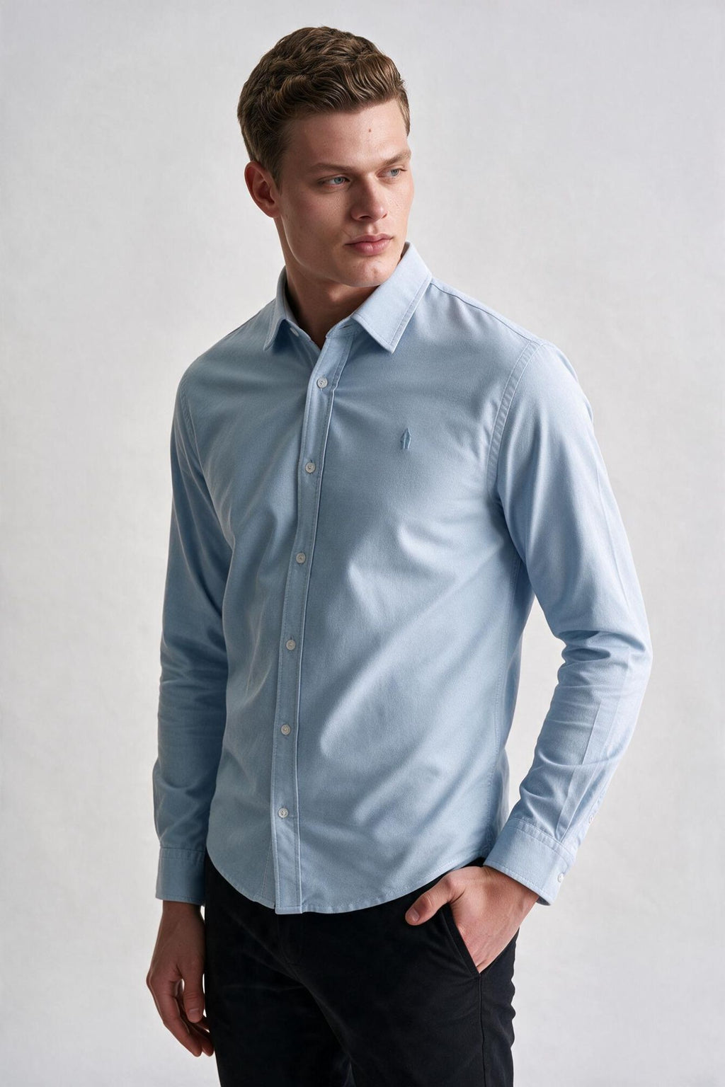Camisa Oxford Azul Claro - Ankor Design