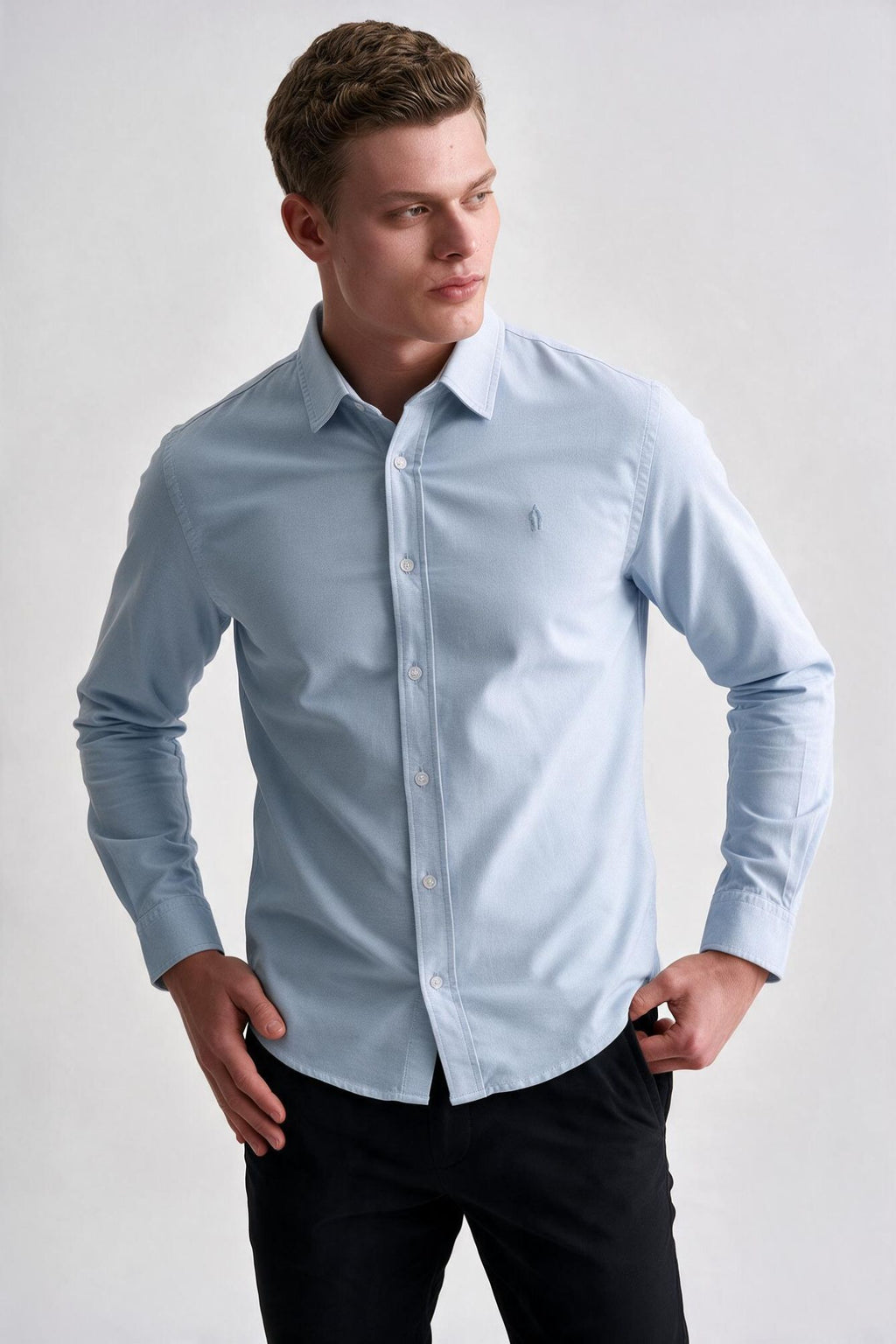 Camisa Oxford Azul Claro - Ankor Design