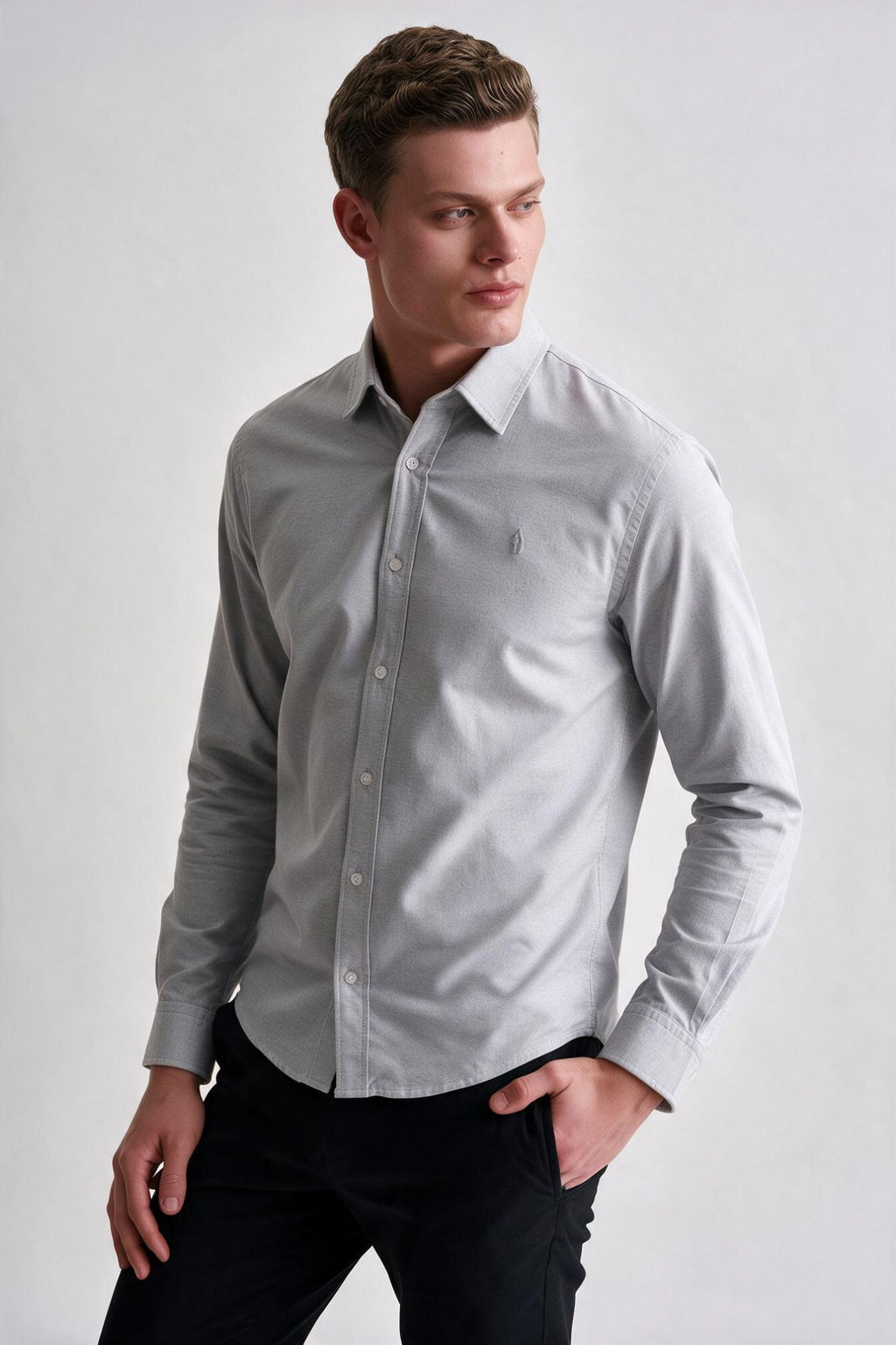 Camisa Oxford Cinza - Ankor Design