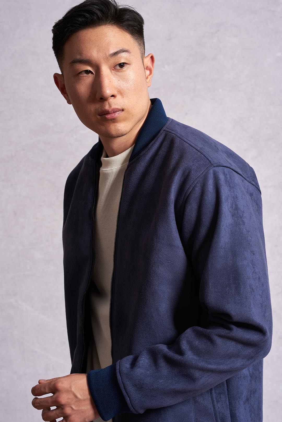 Jaqueta Bomber Suede