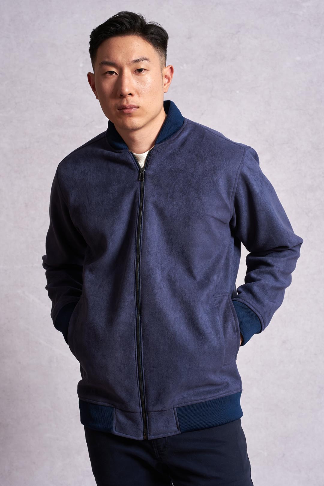 Jaqueta Bomber Suede