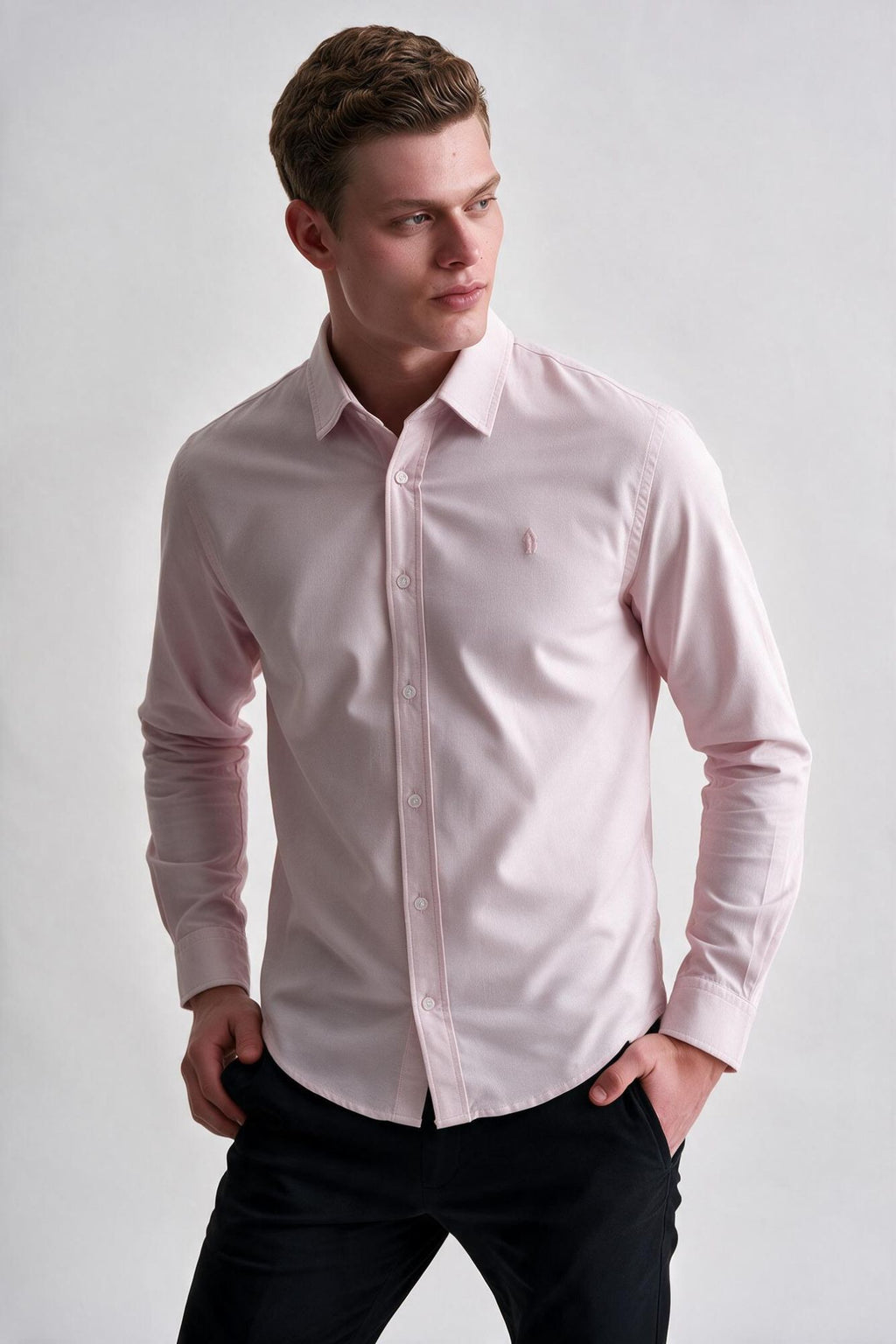 Camisa Oxford Rosa Claro - Ankor Design