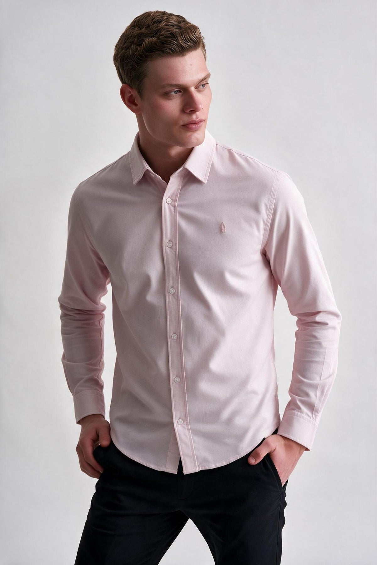 Camisa Oxford Rosa Claro - Ankor Design