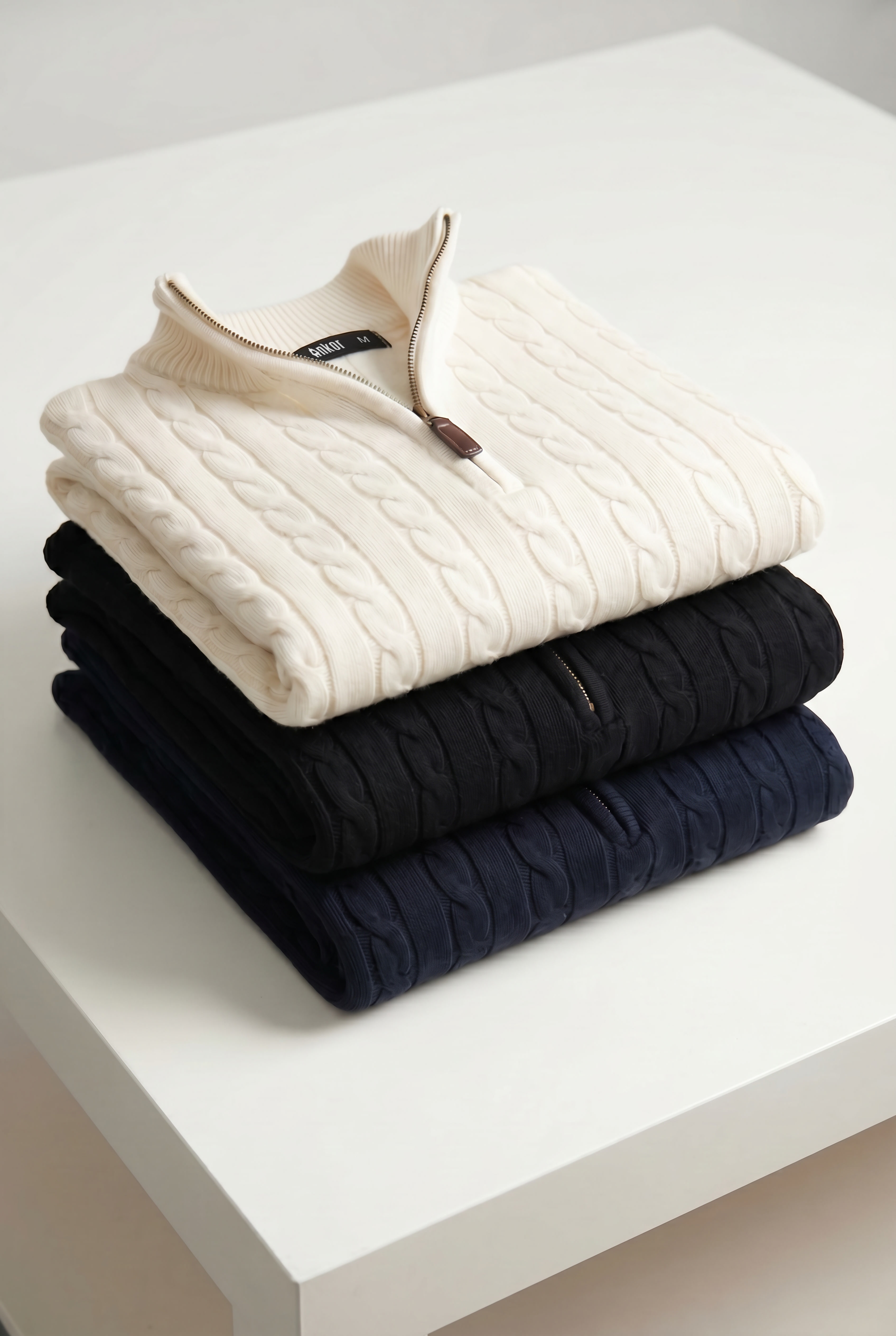 Tricot Cotton Quarter Zíper