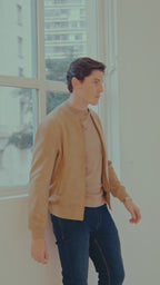 Jaqueta Bomber Suede