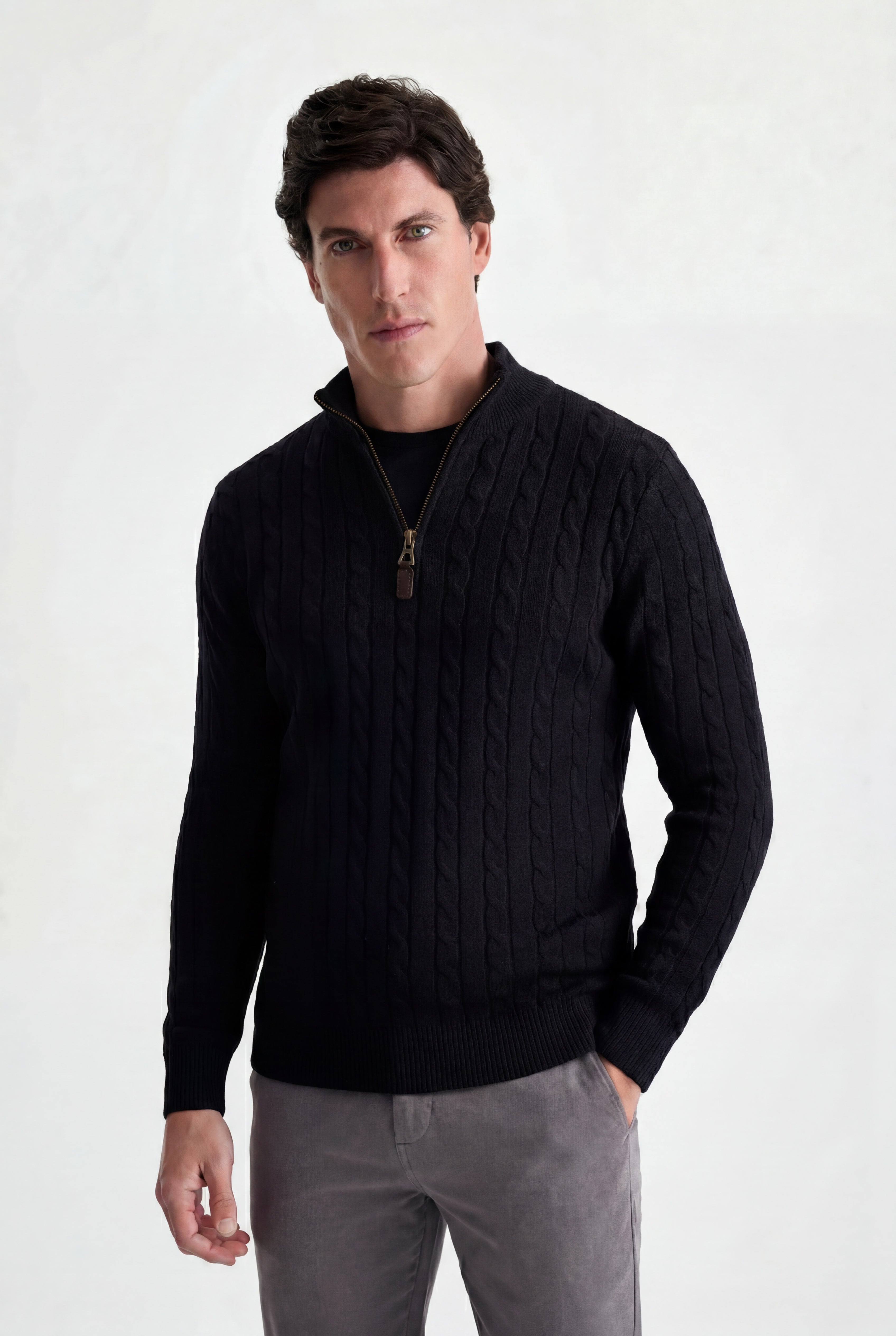 Tricot Cotton Quarter Zíper