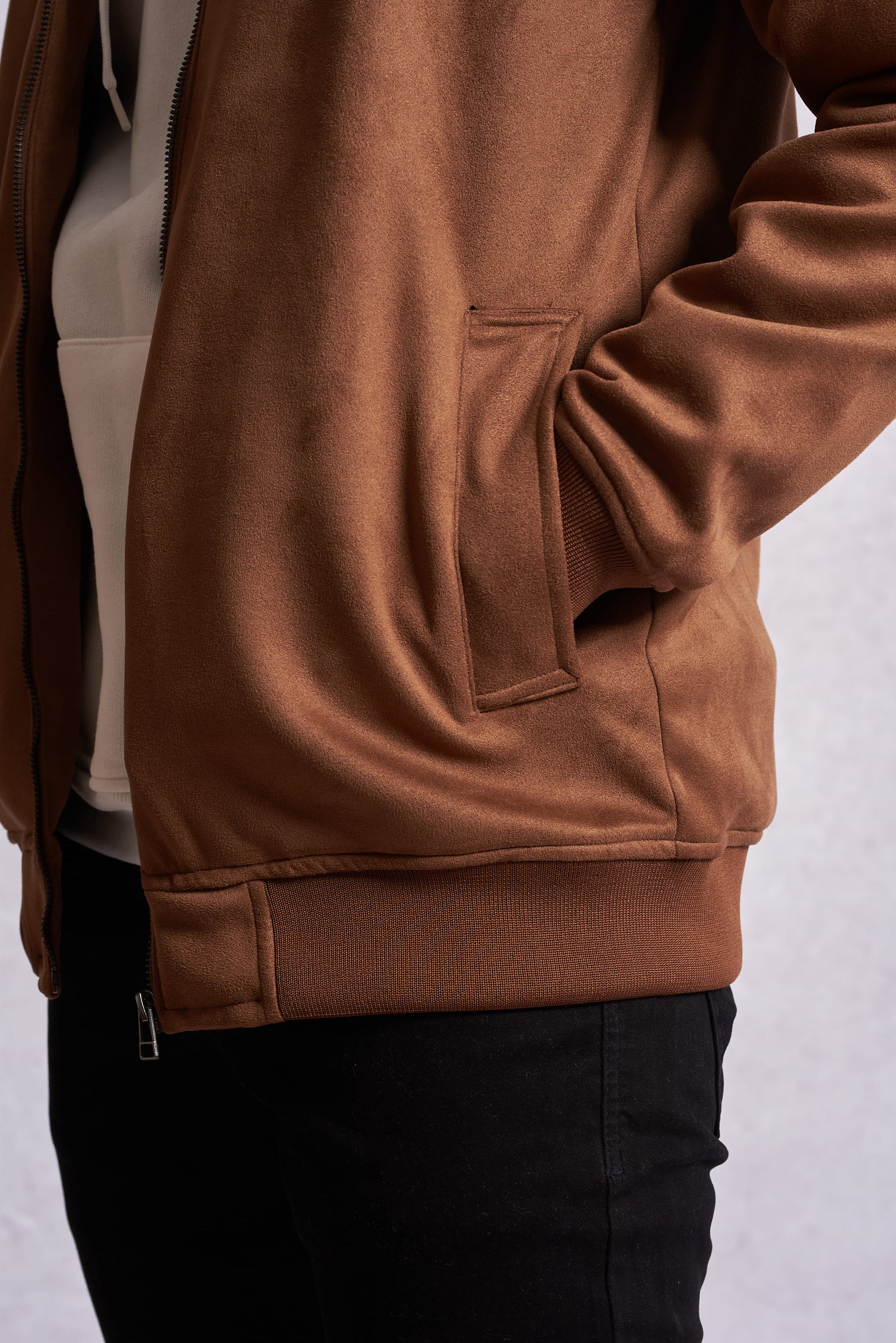 Jaqueta Bomber Suede