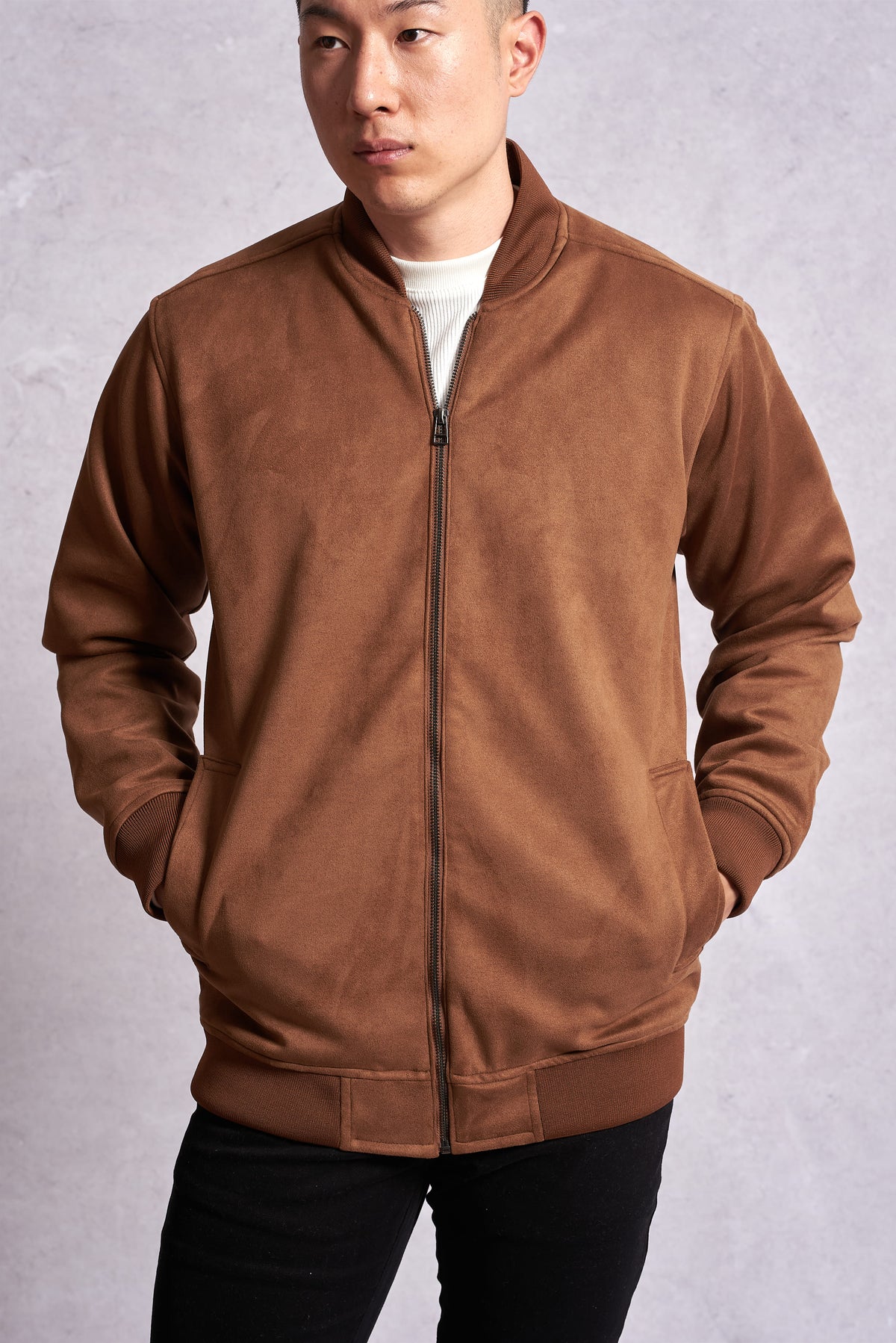 Jaqueta Bomber Suede