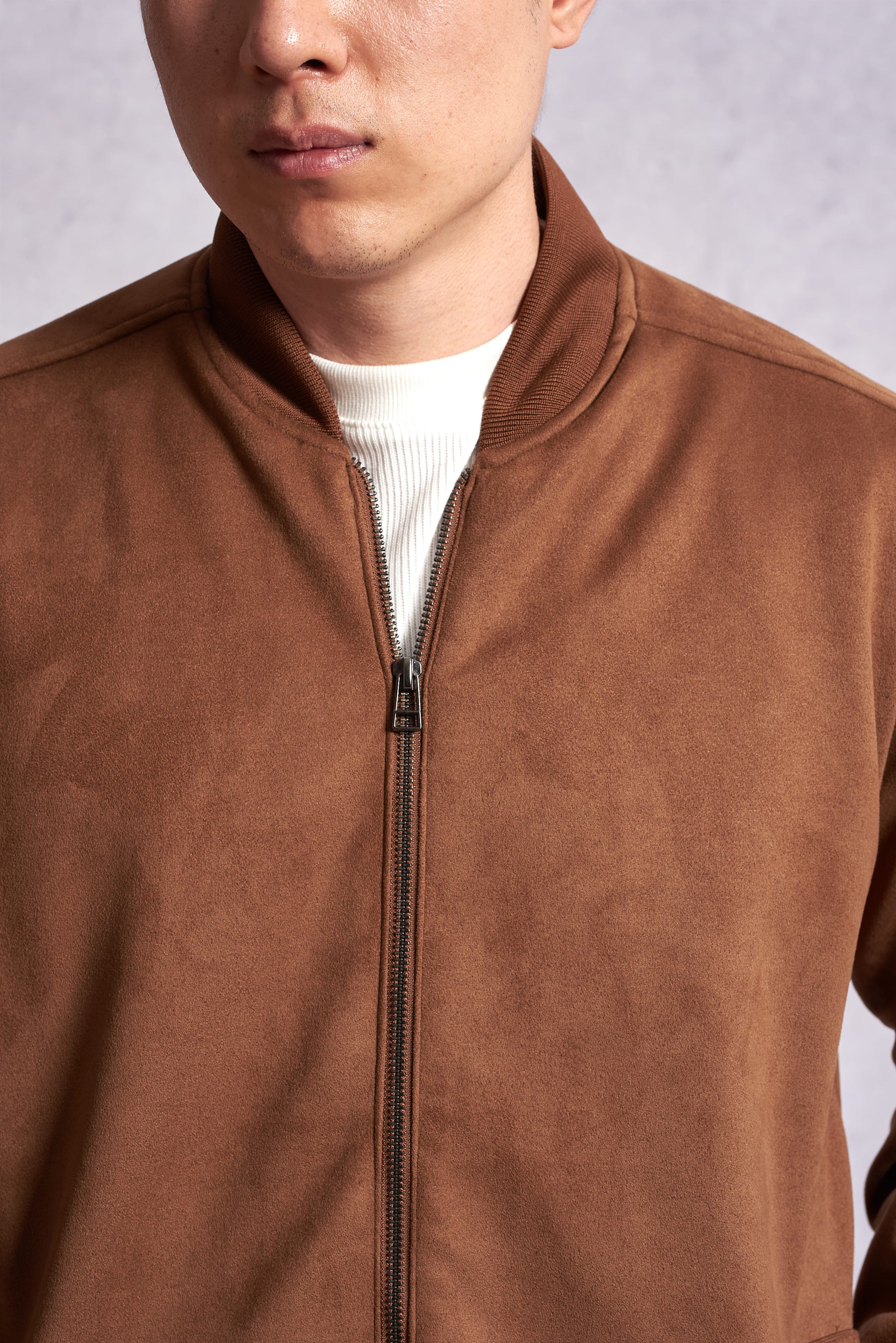 Jaqueta Bomber Suede
