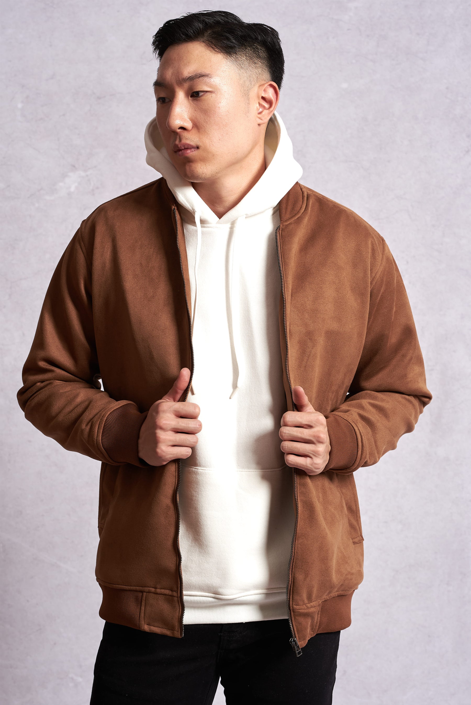 Jaqueta Bomber Suede