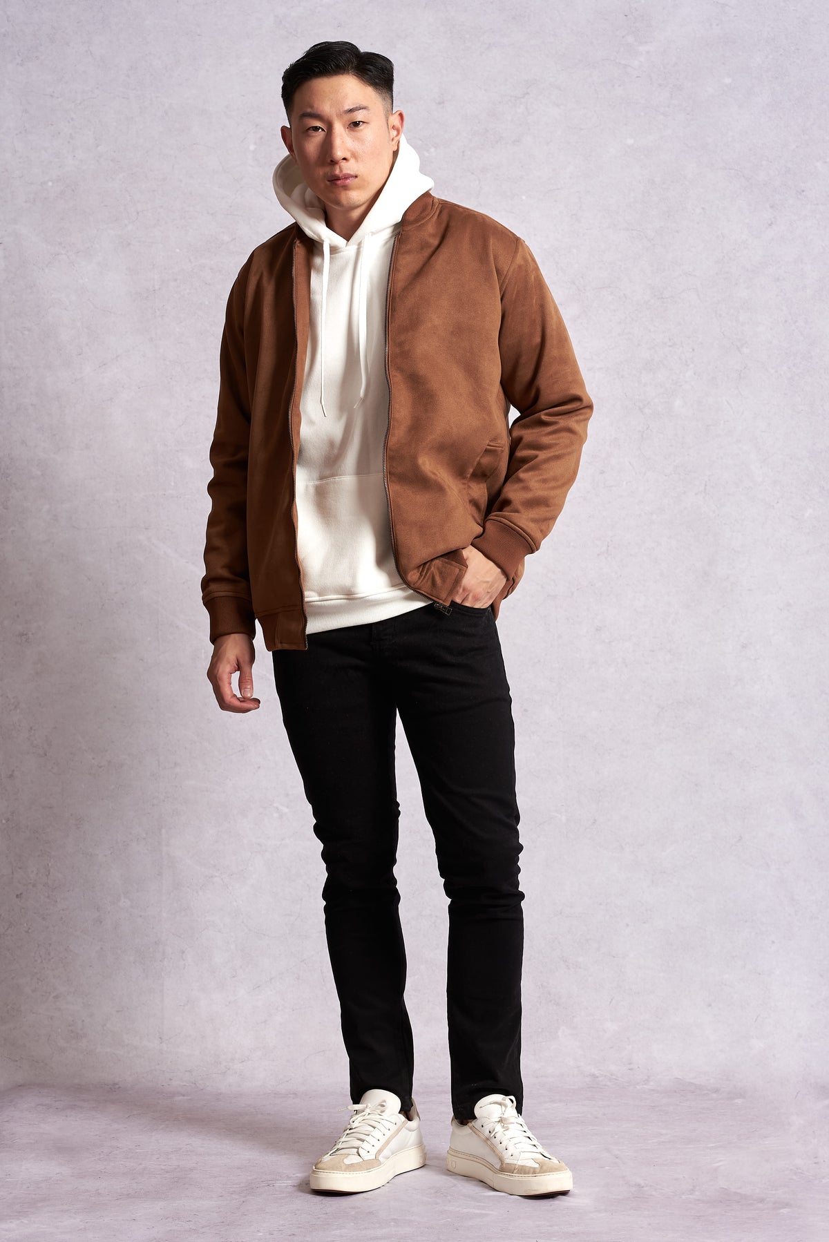 Jaqueta Bomber Suede